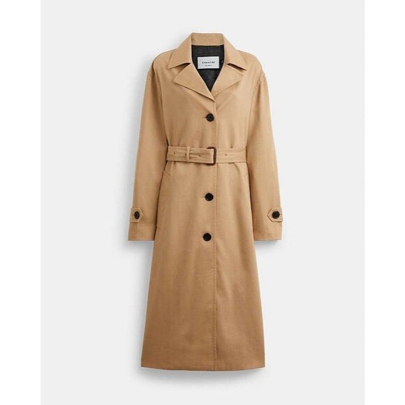 Coach Jackets & Blazers - NWT XL Coach Oversized Trench Coat - Khaki - Buttons & Adjustable Belt